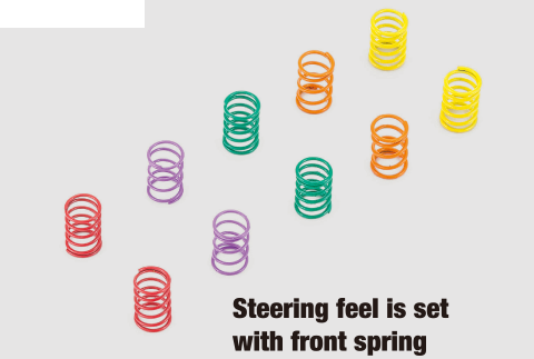 Steering feel is set with front spring